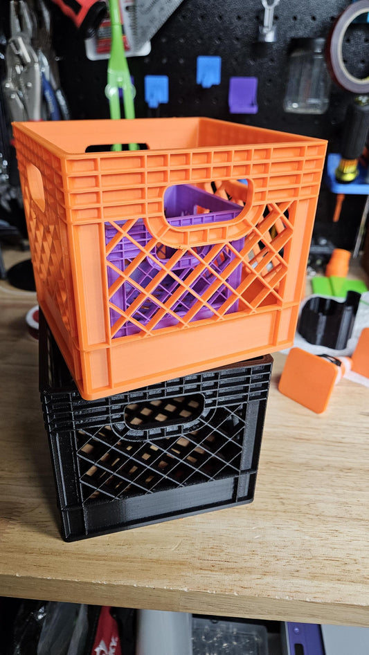 5.25" Magnetized Mini Milk Crate - Powerful Neodymium Magnets