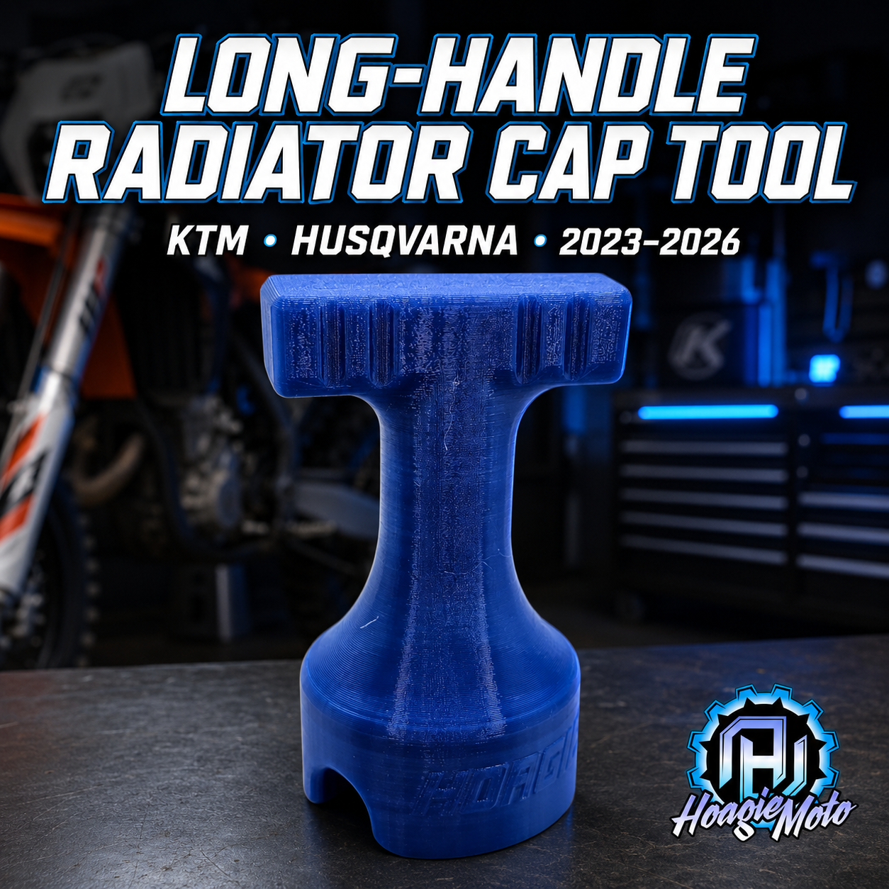 Long-Handle KTM/Husqvarna Radiator Cap Tool (2023–2026)