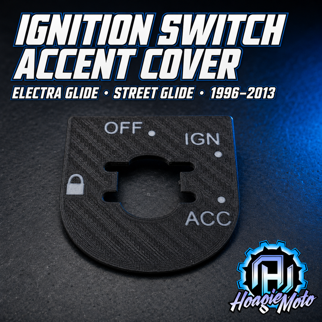 Harley Electra/Street Glide Ignition Switch Accent – Carbon (1996–2013)