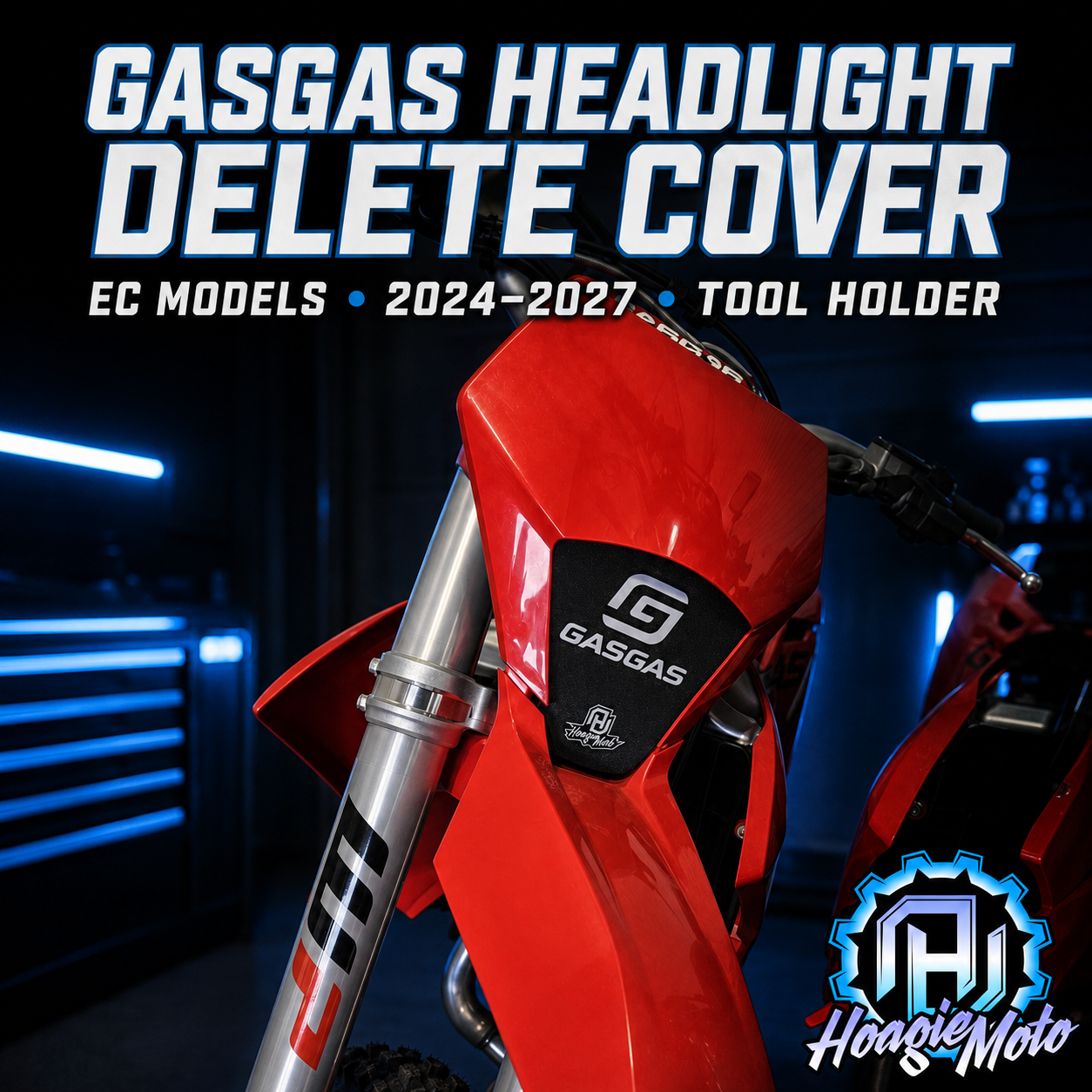 GasGas EC Headlight Cover & Tool Holder (2024–2027)