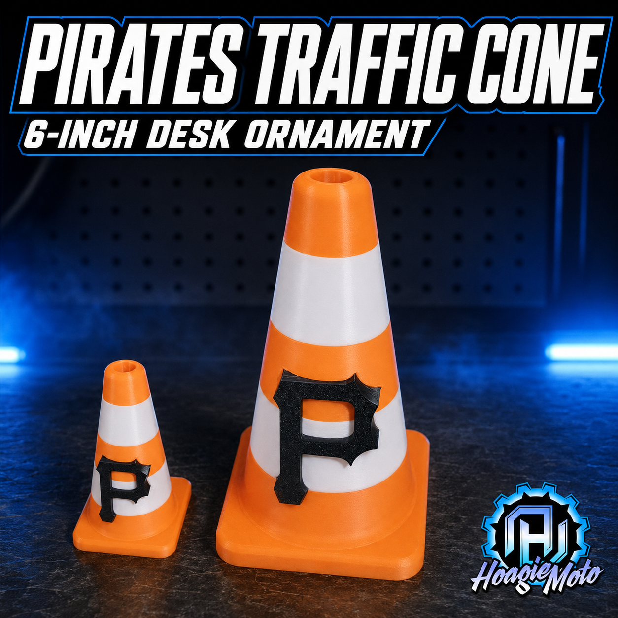 6" Pirates Traffic Cone Mini Desk Ornament