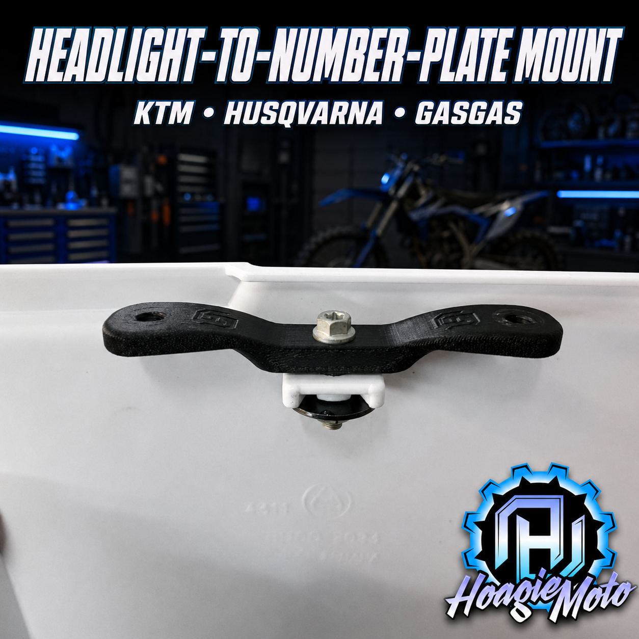 KTM, Husqvarna & GasGas Headlight-to-Number-Plate Mount (2024–2026)
