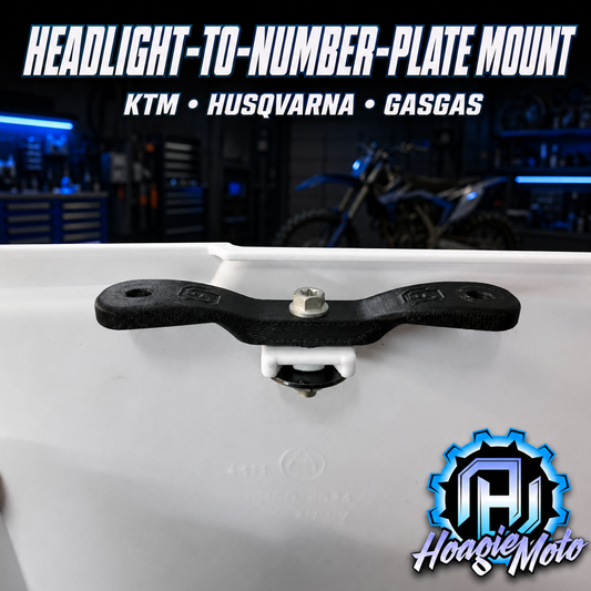 KTM, Husqvarna & GasGas Headlight-to-Number-Plate Mount (2024–2026)