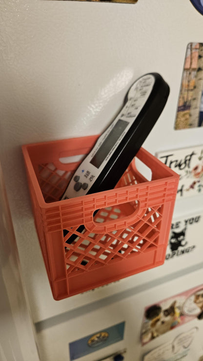 Magnetized Mini Milk Crate - Powerful Neodymium Magnets