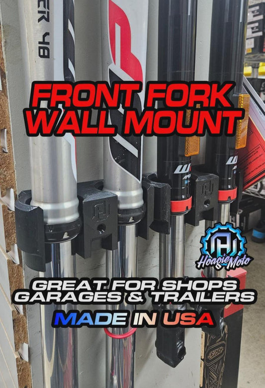 Motorcycle Front Fork Wall Mount Holder | Fits 35–49mm Forks | KYB Showa WP Suspension