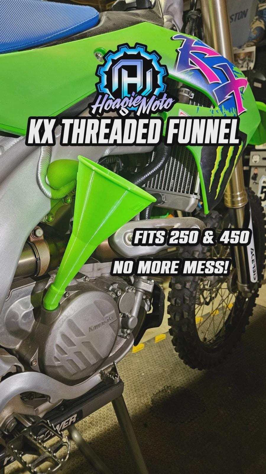 Kawasaki KX250F KX450F Threaded Funnel for Oil Changes