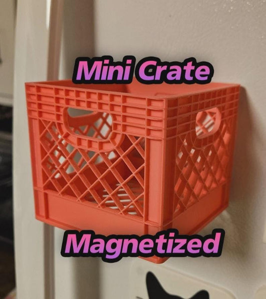 Magnetized Mini Milk Crate - Powerful Neodymium Magnets