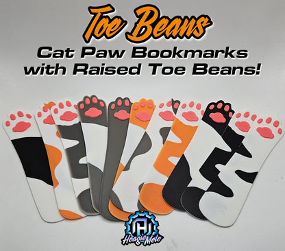 Cat Bookmarks with Raised Toe Beans 3pk for Reading