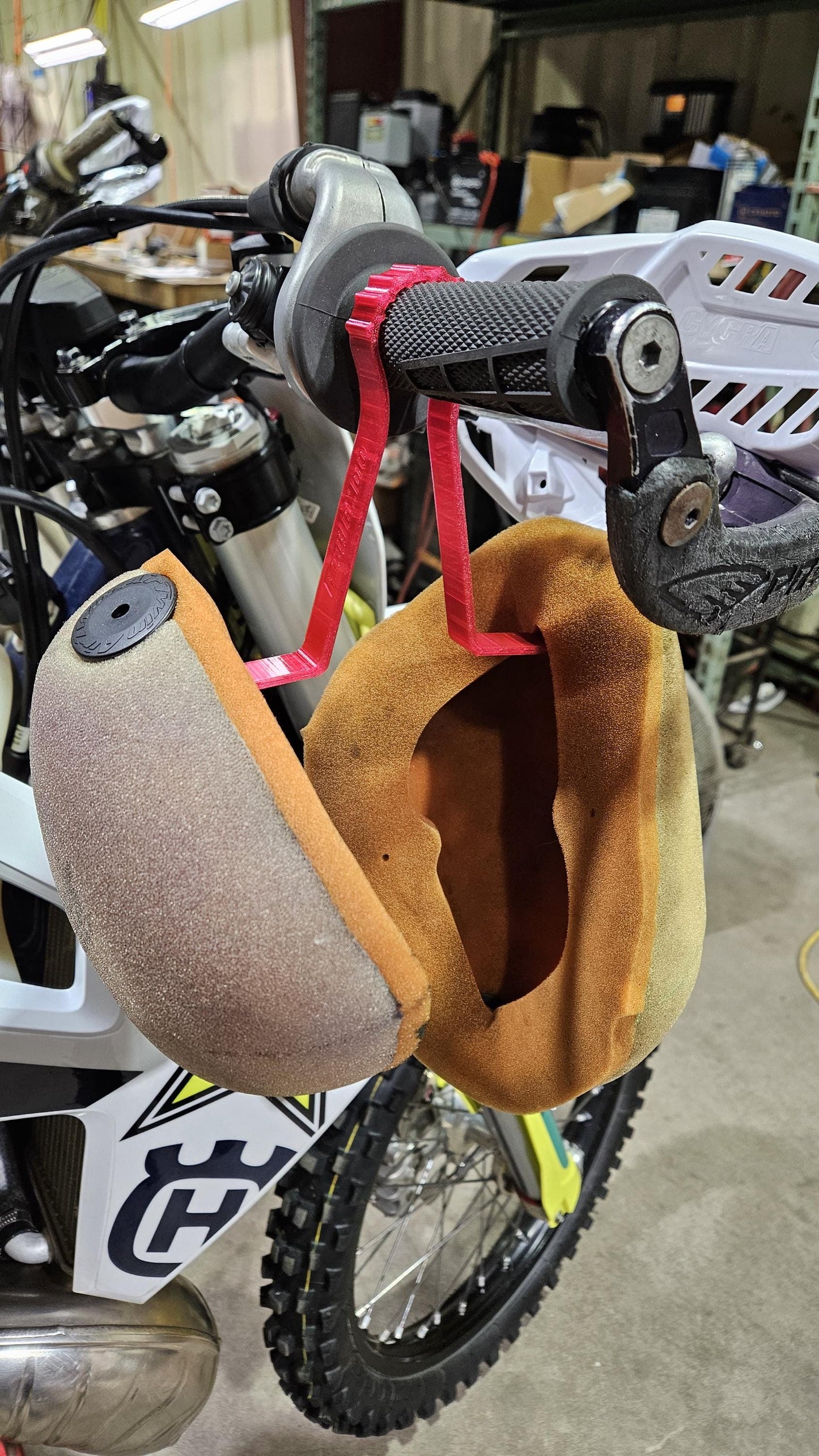 Dirt Bike Air Filter Drying Hook – Handlebar Hanger Motocross