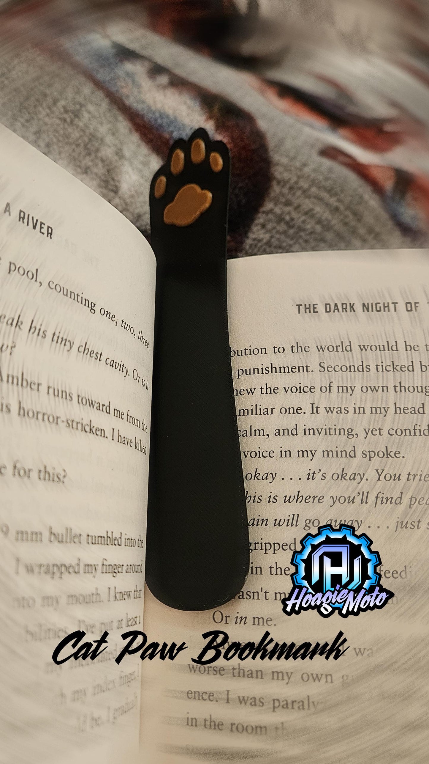 Cat Bookmarks with Raised Toe Beans 3pk for Reading