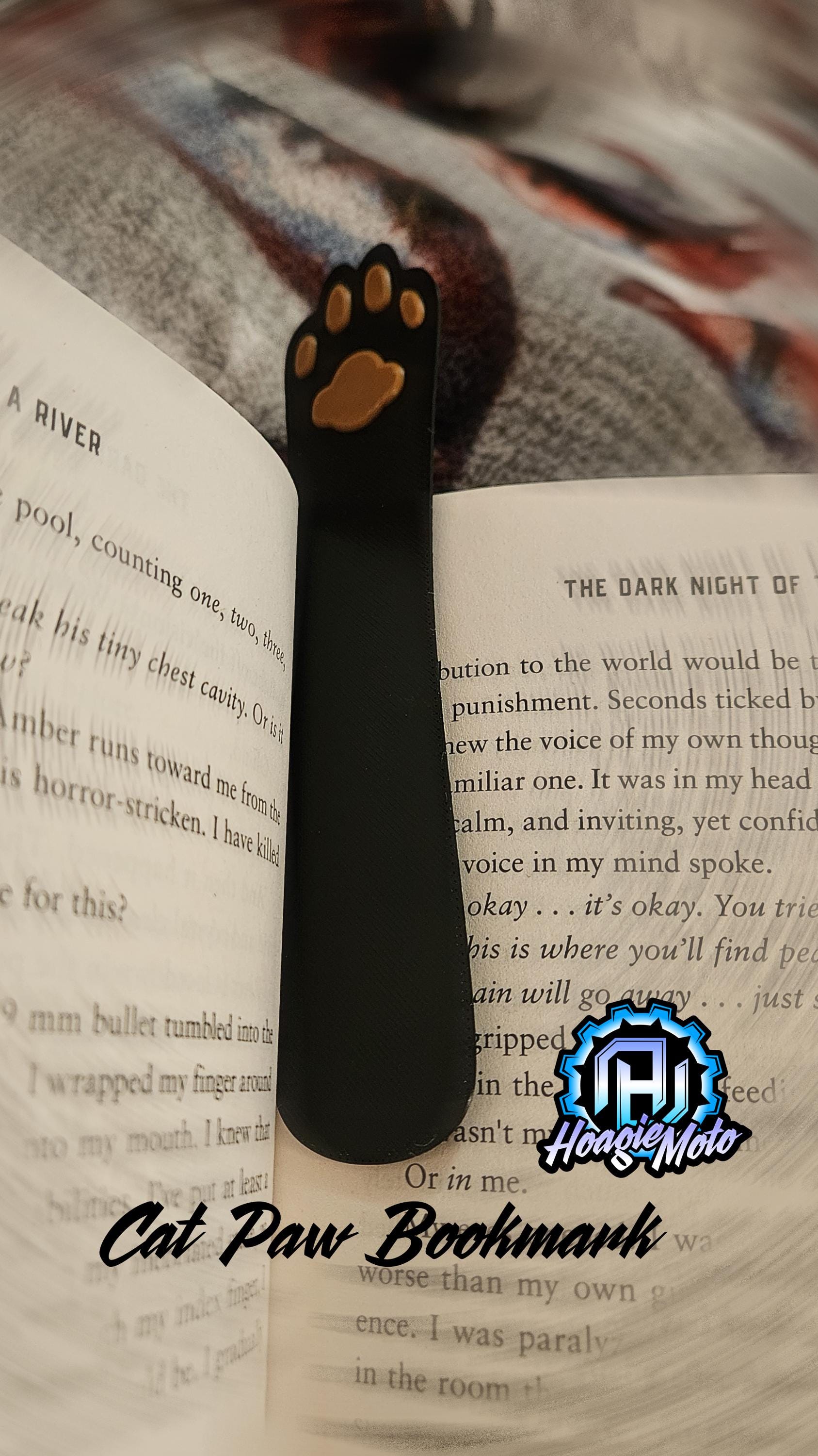 Cat Bookmarks with Raised Toe Beans 3pk for Reading