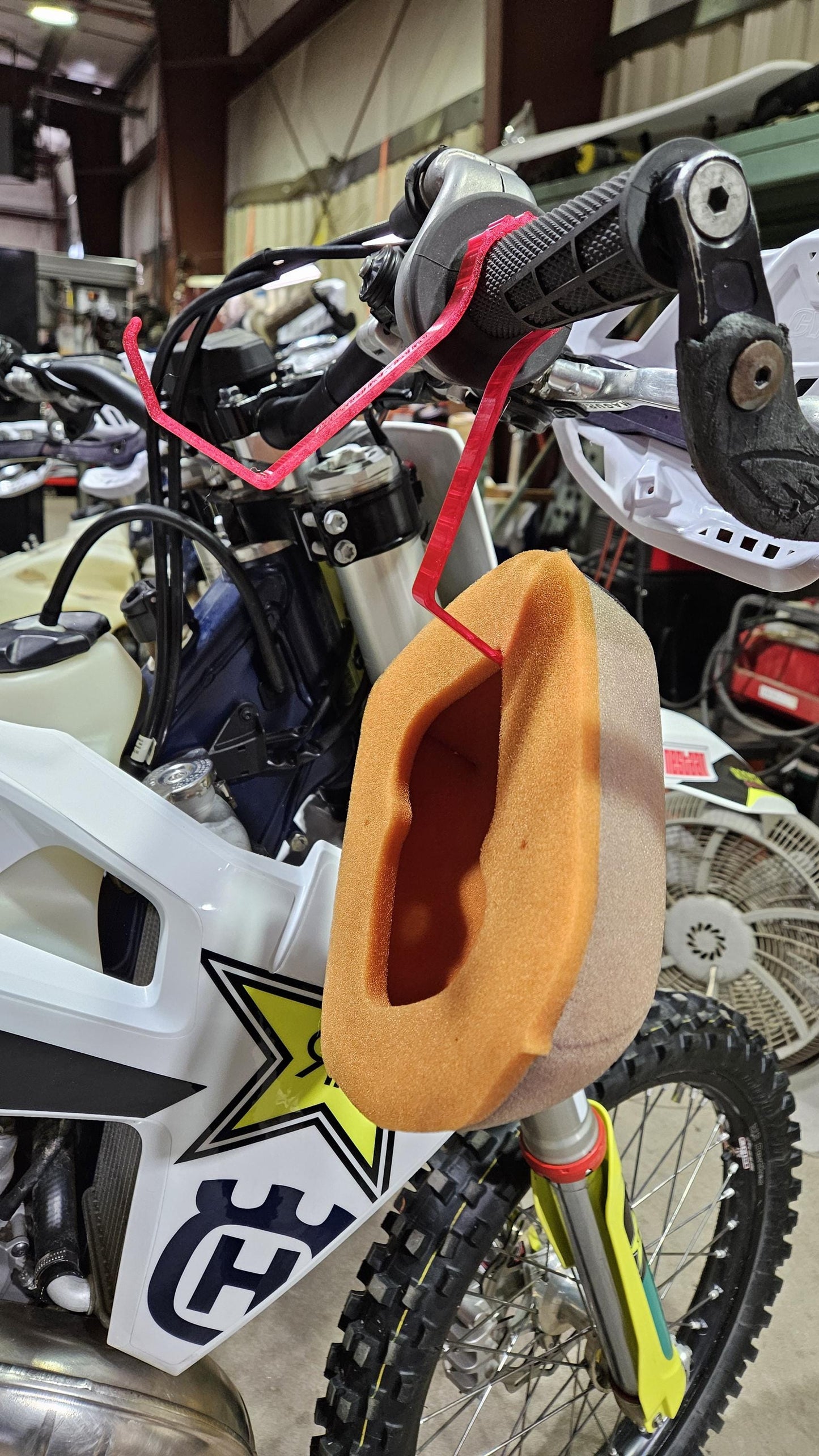 Dirt Bike Air Filter Drying Hook – Handlebar Hanger Motocross