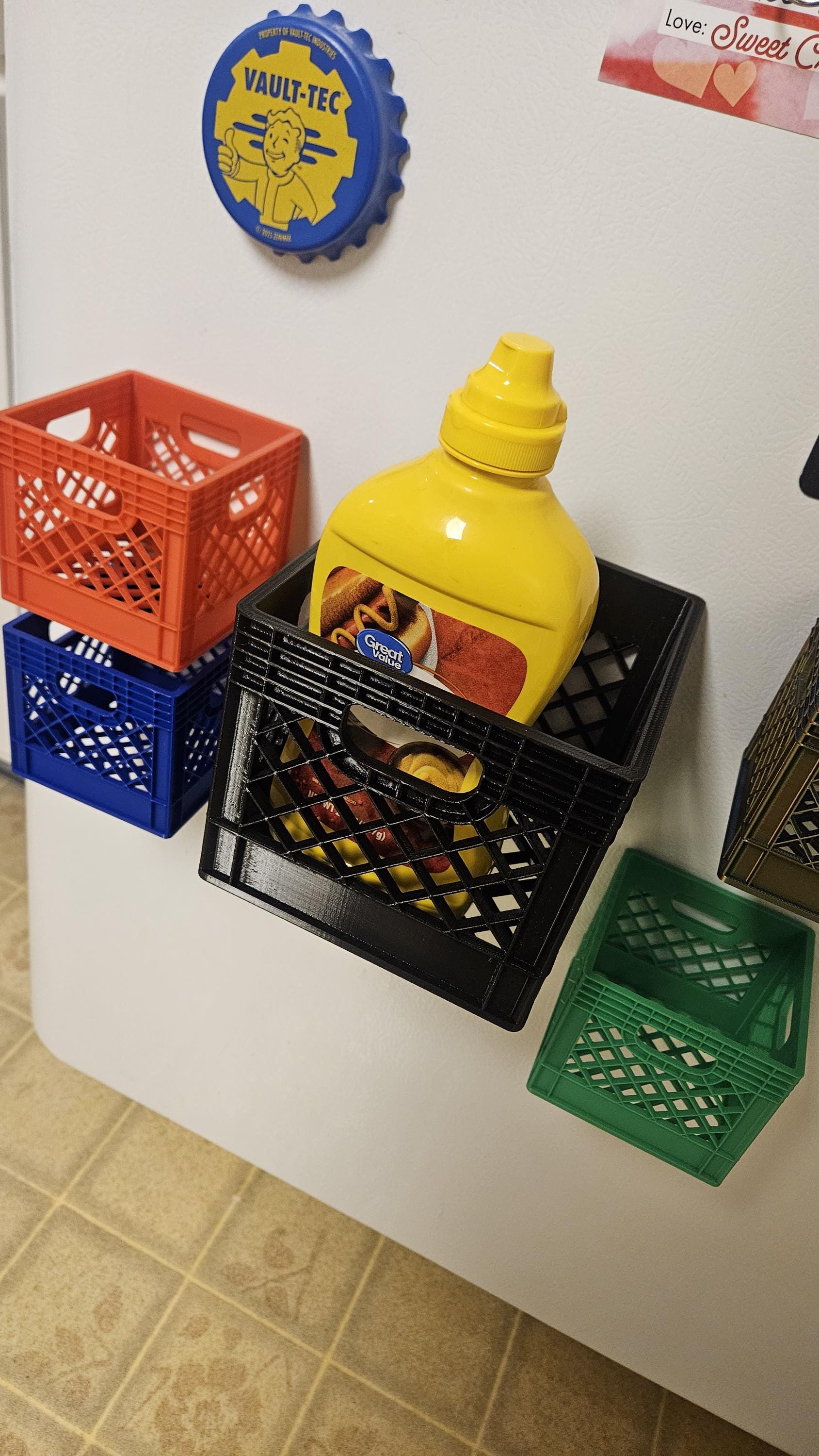 5.25" Magnetized Mini Milk Crate - Powerful Neodymium Magnets