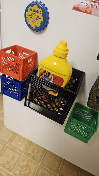 5.25" Magnetized Mini Milk Crate - Powerful Neodymium Magnets