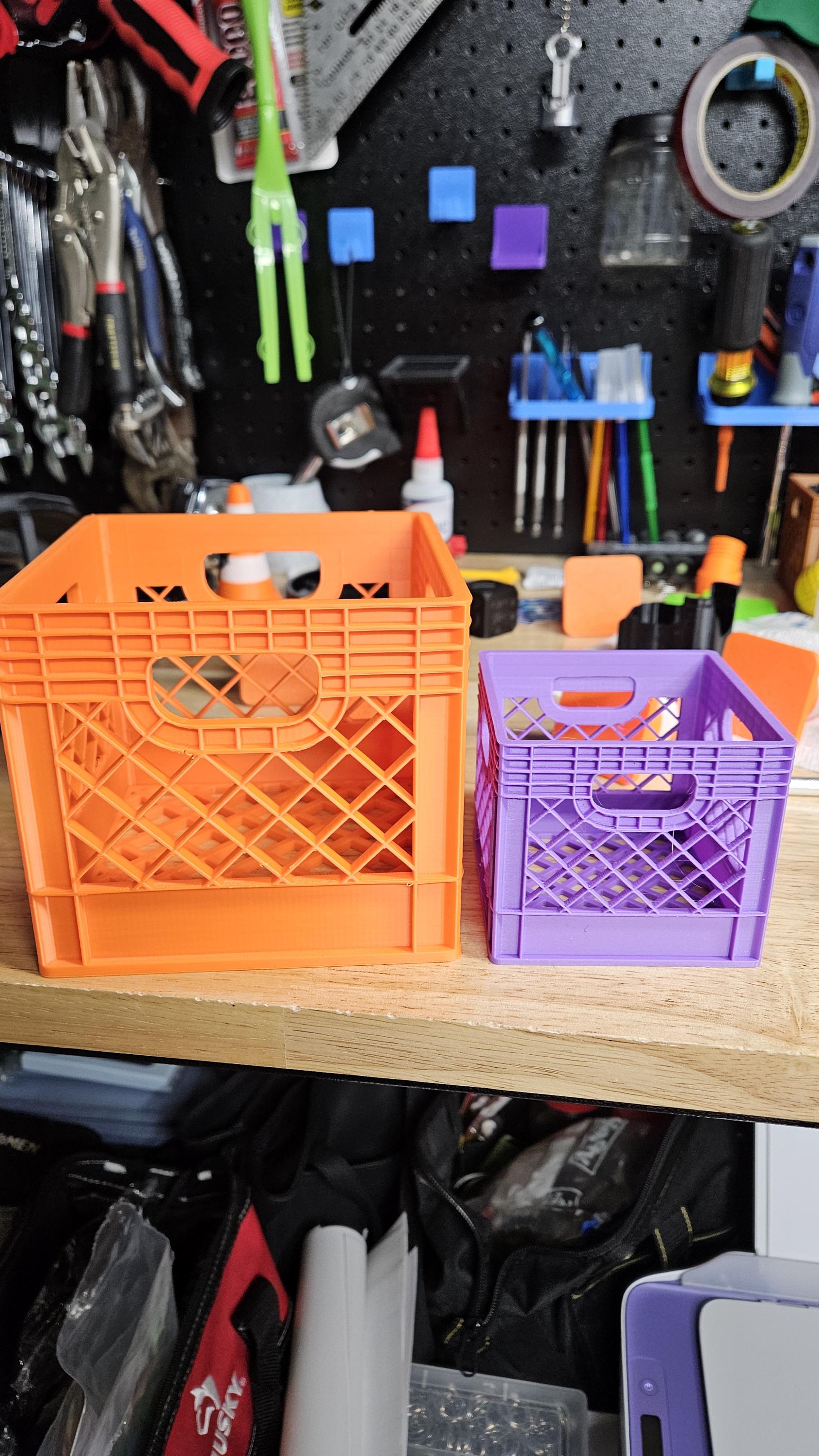 5.25" Magnetized Mini Milk Crate - Powerful Neodymium Magnets