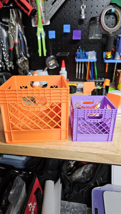 5.25" Magnetized Mini Milk Crate - Powerful Neodymium Magnets