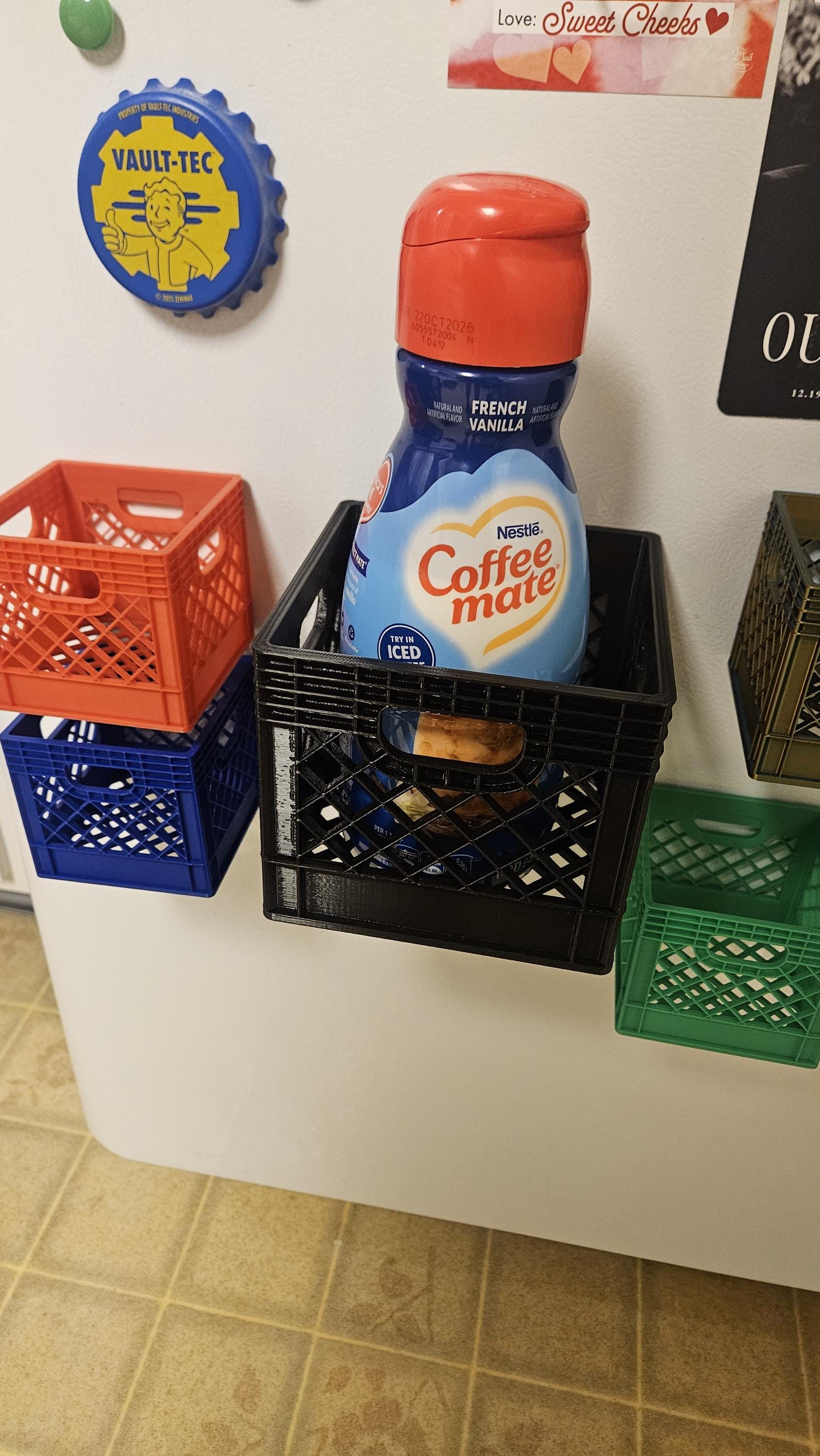 5.25" Magnetized Mini Milk Crate - Powerful Neodymium Magnets