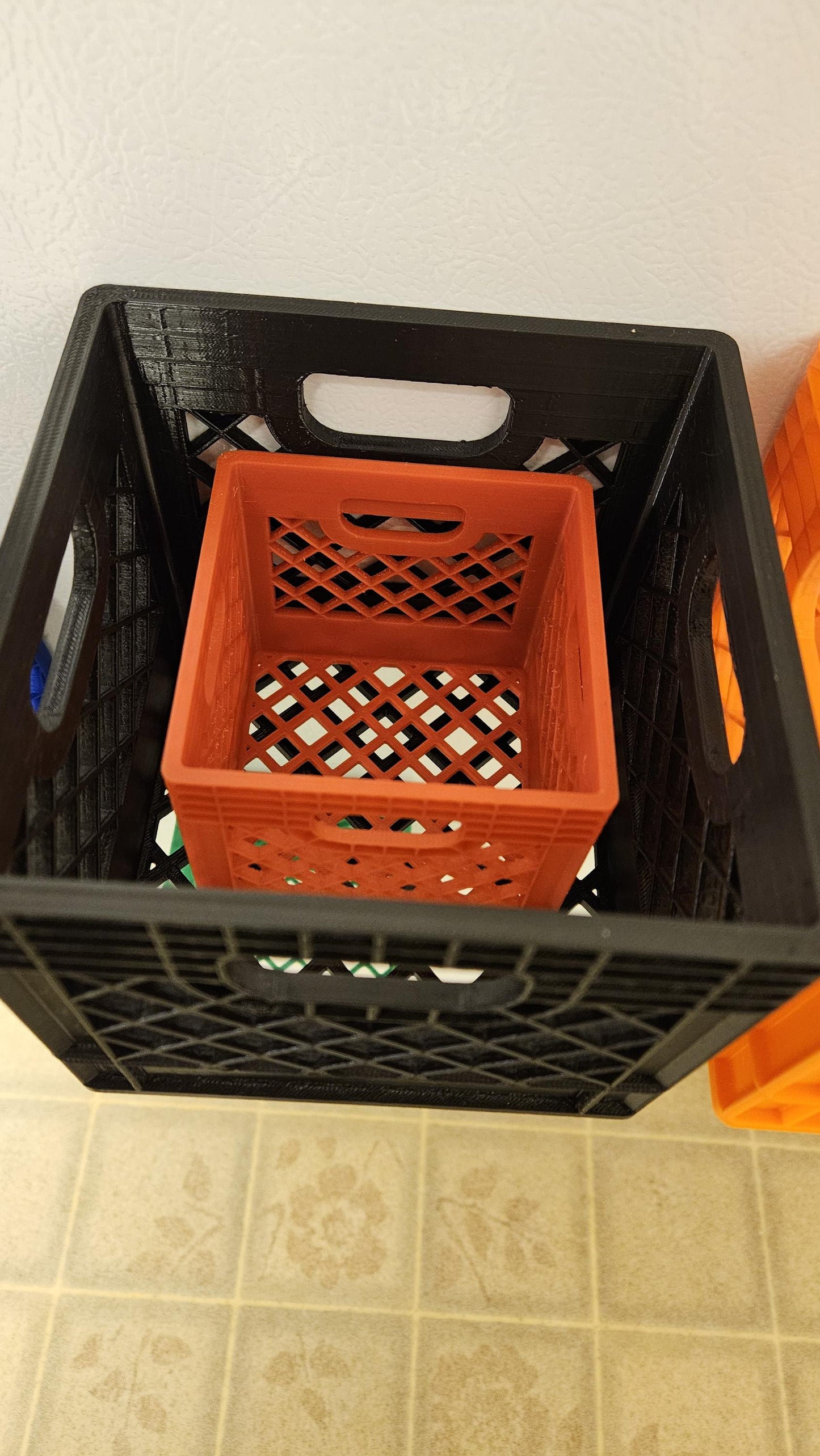 5.25" Magnetized Mini Milk Crate - Powerful Neodymium Magnets