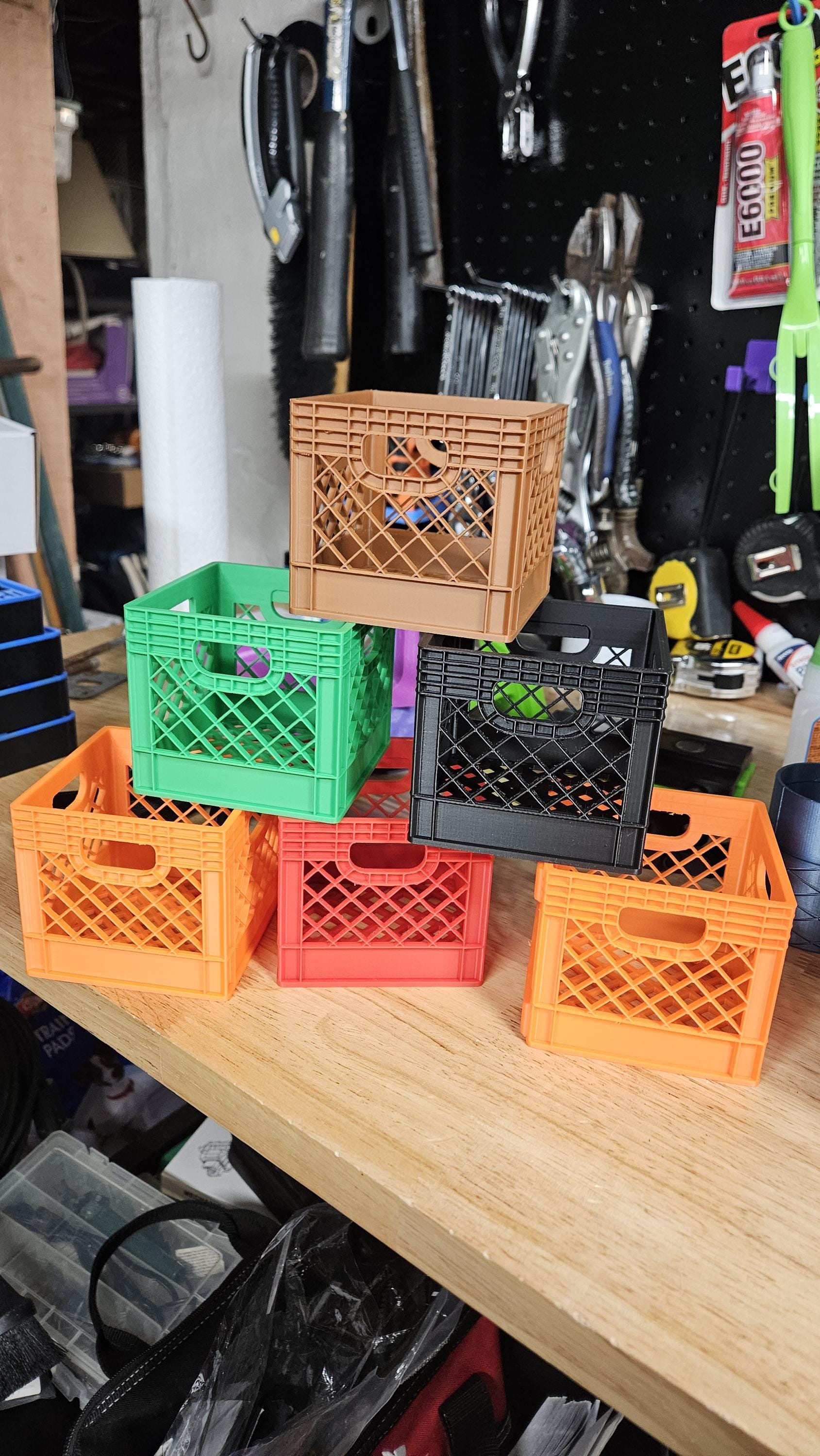 Magnetized Mini Milk Crate - Powerful Neodymium Magnets