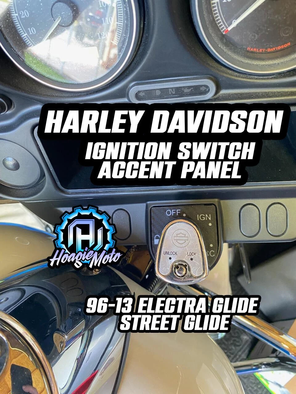 Harley Electra/Street Glide Ignition Switch Accent – Carbon (1996–2013)