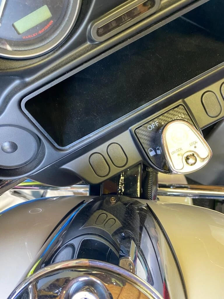 Harley Electra/Street Glide Ignition Switch Accent – Carbon (1996–2013)
