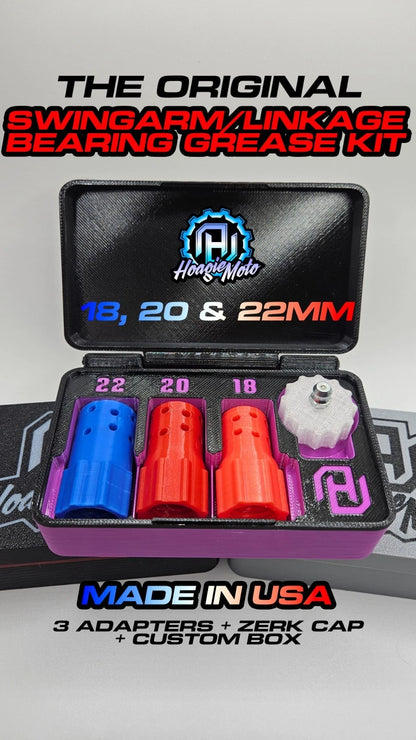 HoagieMoto 3-Piece Bearing Grease Tool Kit – 18/20/22mm
