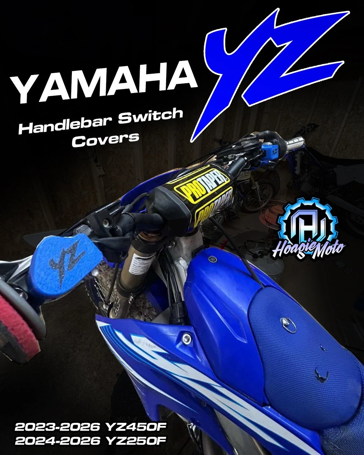 Yamaha YZ250F/YZ450F Handlebar Switch Wash Covers – Blue Pair